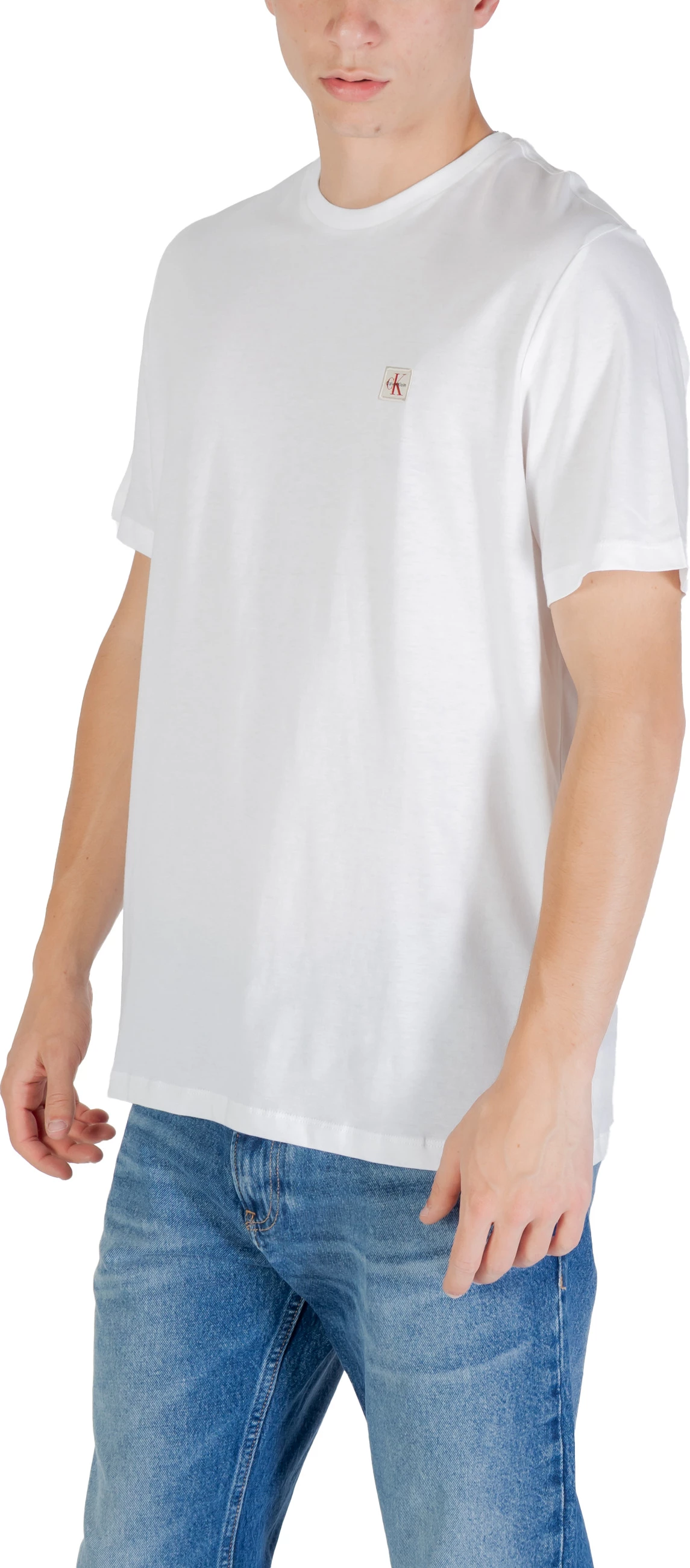 Maicë për meshkuj Calvin Klein Jeans SS Badge 30S Jersey LV04RC272G, e bardhë [Madhësia: XL]