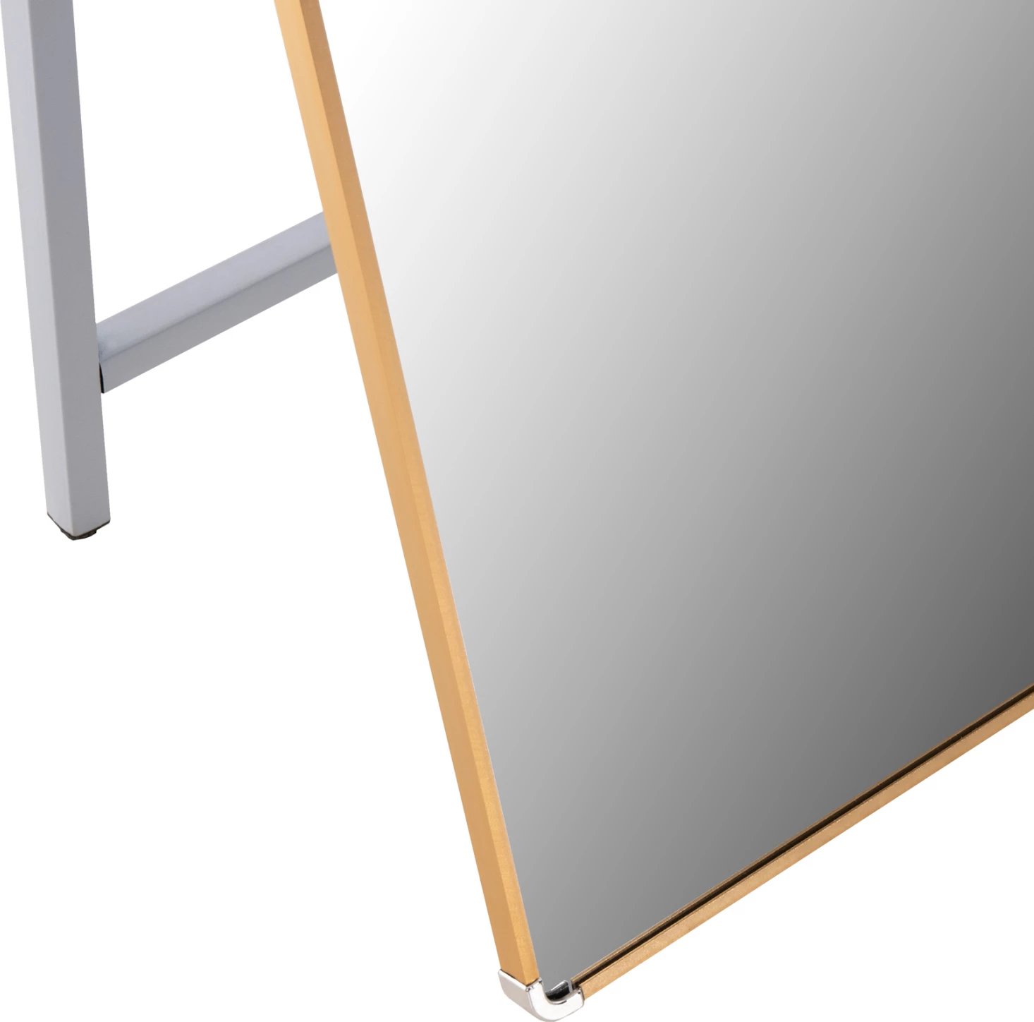 Pasqyrë në dysheme JOELY, kornizë alumini, ngjyrë ari, 40x31x160H cm