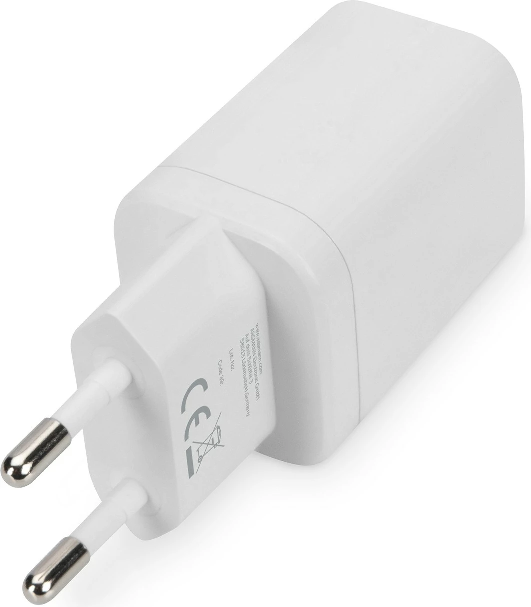 Karikues Digitus 1x USB-A 1x USB-C 30W, QC3.0, i bardhë