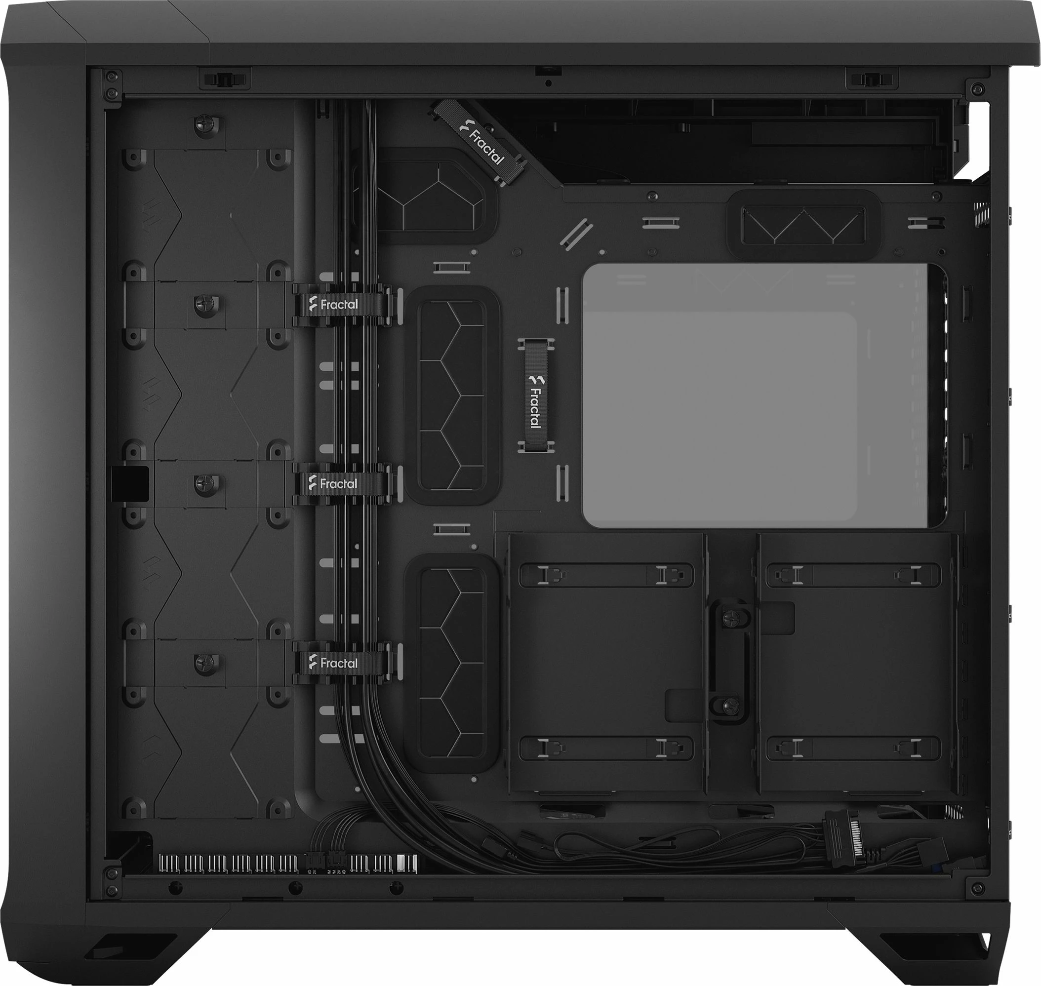 Kasë Fractal Design Torrent TG Light Tint (FD-C-TOR1A-01) Full Tower ATX/eATX, panel xhami të temperuar, 5 ventilatorë, e zezë