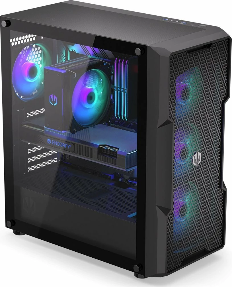 Kasë Endorfy Regnum 400 ARGB (EY2A009) Midi Tower ATX, panel xhami i temperuar, 4x 120mm PWM ARGB fan, e zezë