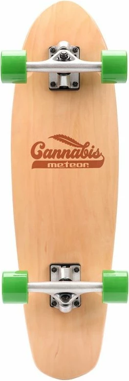 Skateboard për meshkuj dhe fëmijë Meteor, ngjyrë kafe dhe jeshile [Madhësia: Standarde]