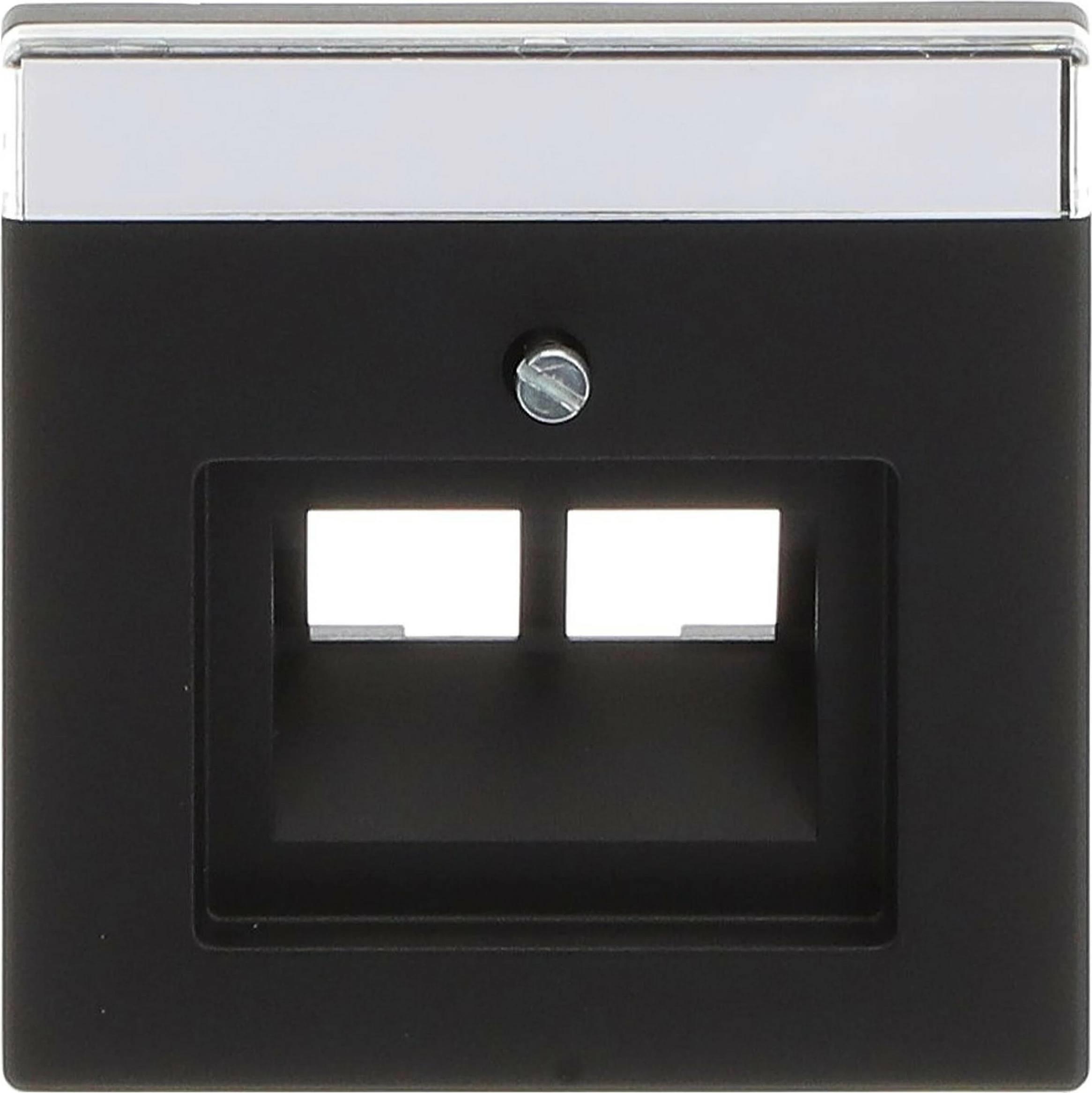 Maskë muri për prizë rrjeti Busch-Jaeger 1710-0-3911, 2x modul, 63x63 mm, e zezë