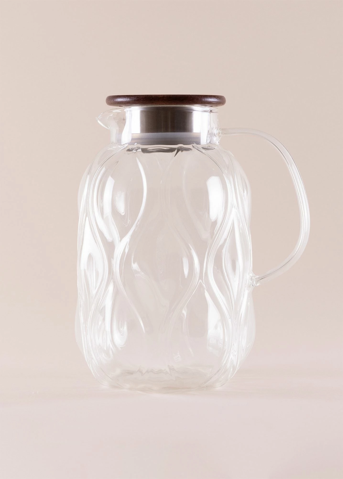 Shishe qelqi me kapak bambuje, Hermia, SSE0031, 2000ml