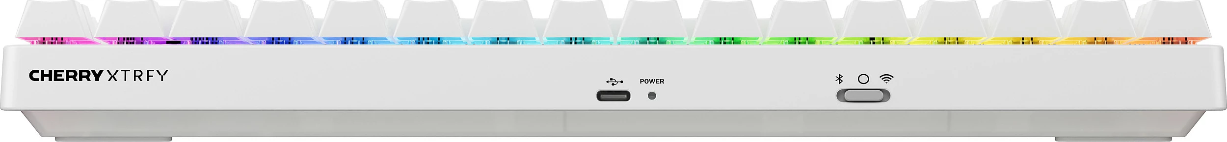 Tastierë Cherry K33 Compact FS Wireless, 75%, RGB, AZERTY FR, USB-C, e bardhë