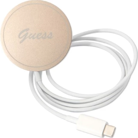 Mbështjellës Guess Marble me MagSafe dhe karikues wireless, për iPhone 14 Pro 6.1", Bardhë