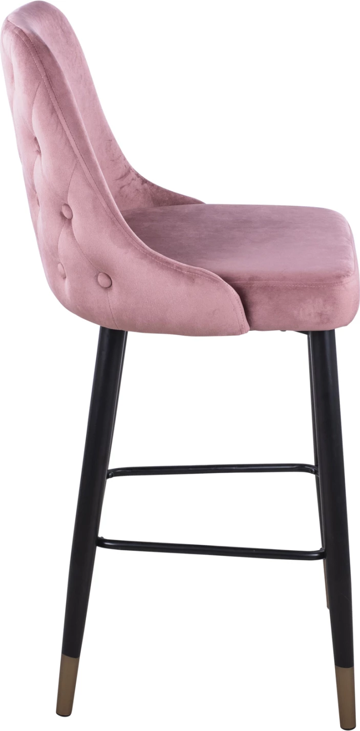 Stol Bar SERENITY FH8519.02 Kadife Mollë e Kalbur me kornizë metalike 51x57x110cm, set prej 2 copë