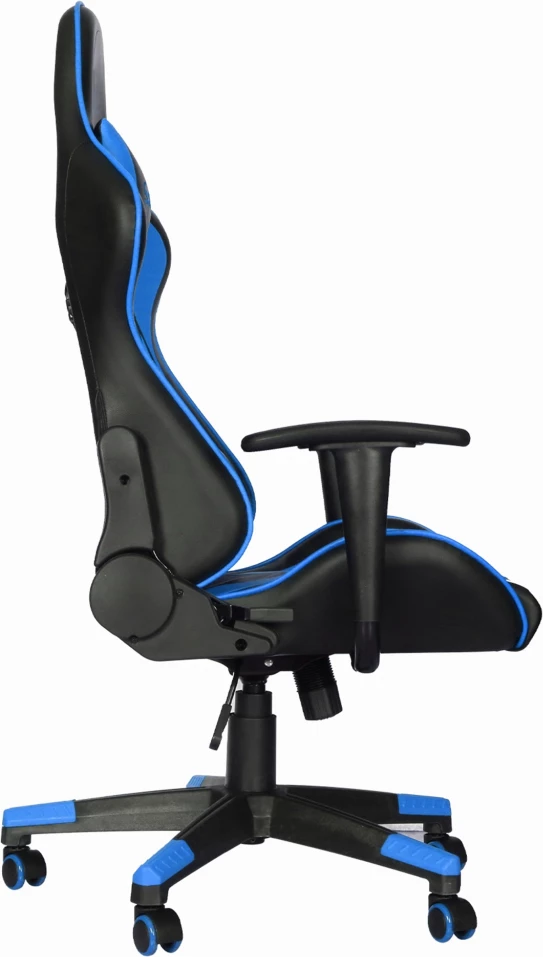 Karrige gaming Marvo CH-106BL, 180° recline, deri 150 kg, lëkurë PVC, e zezë/kaltër