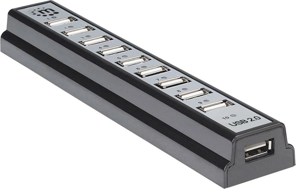 USB hub MANHATTAN 10 porta USB 2.0, zi