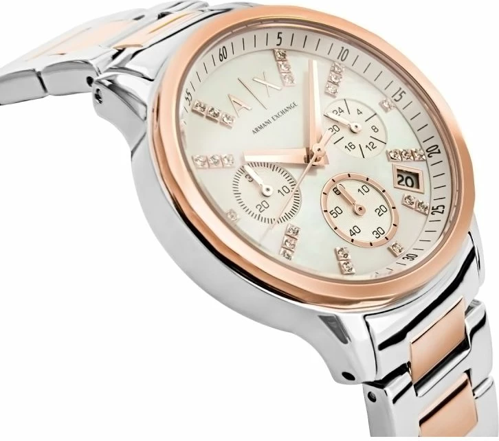 Orë dore për femra Armani Exchange, argjend e rozë