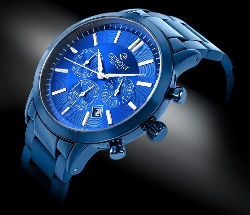 Orë dore meshkuj Giewont GW8510-B4, blu