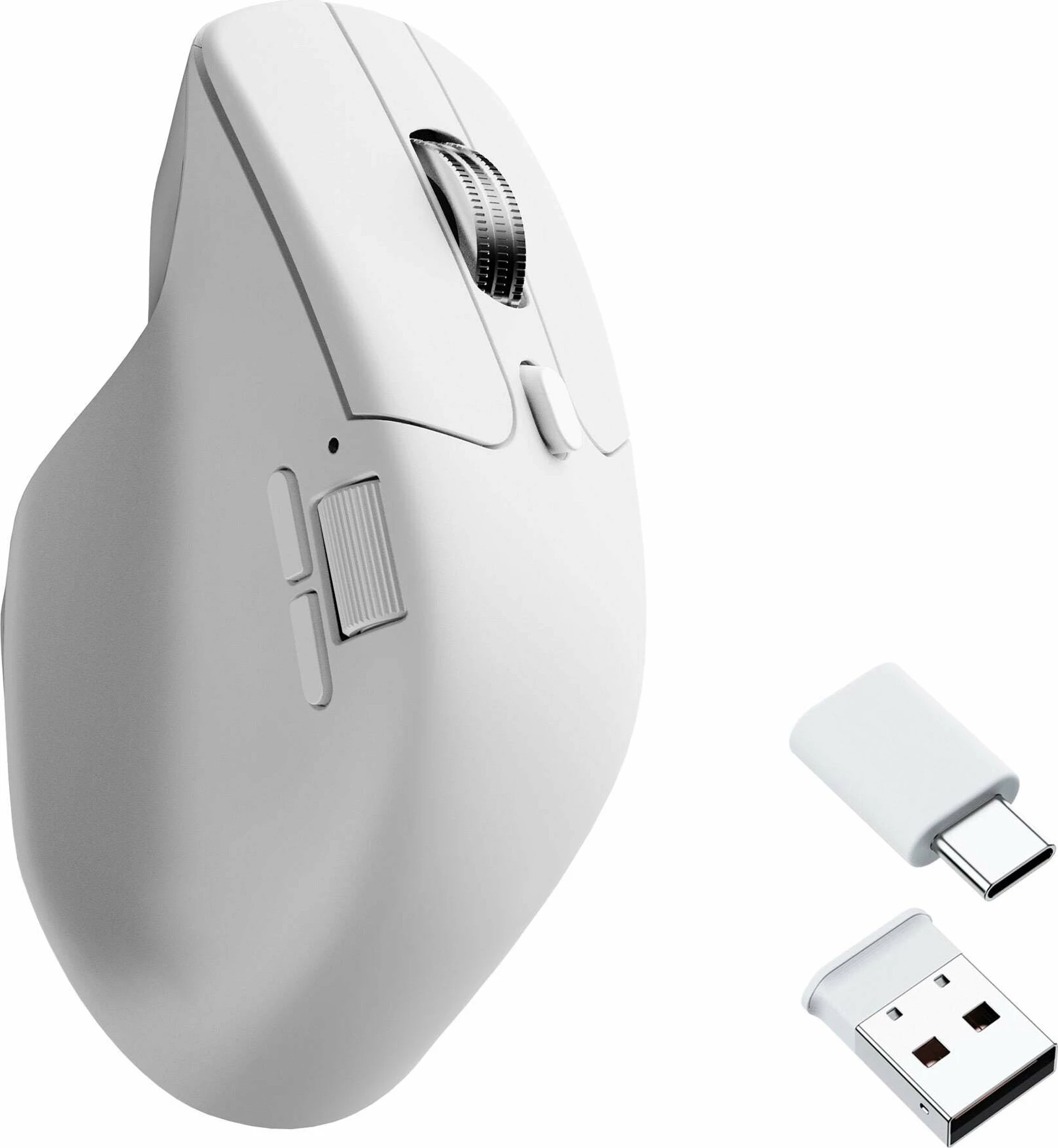Maus optik wireless Keychron M6S-B72 12000 DPI, Bluetooth/RF/USB-C, 165h, i bardhë