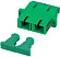 Adapter fibër optike EFB Elektronik SC/APC Duplex OS2, full duplex, i gjelbër