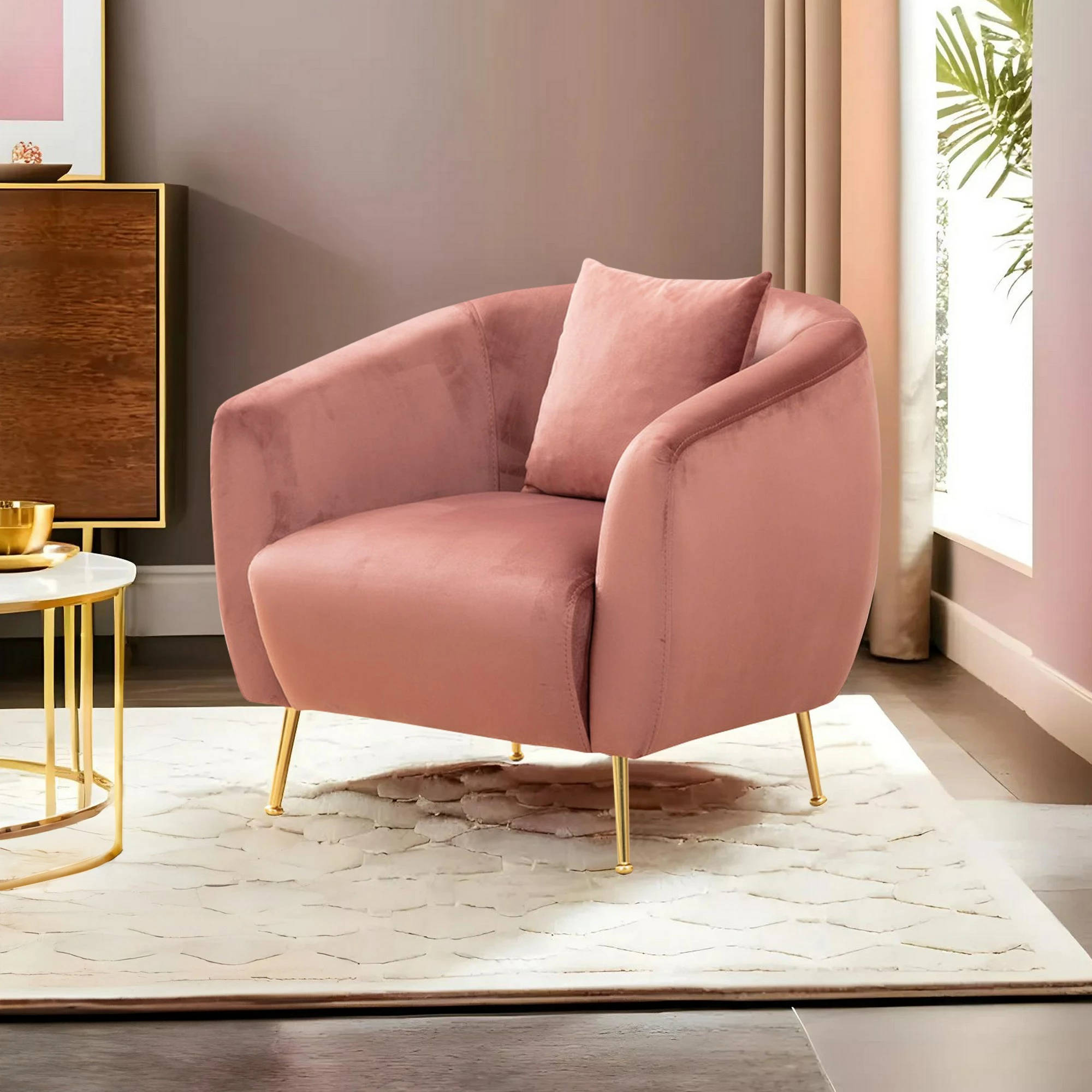 Karrige Wing, Atelier del Sofa, rozë, Eses