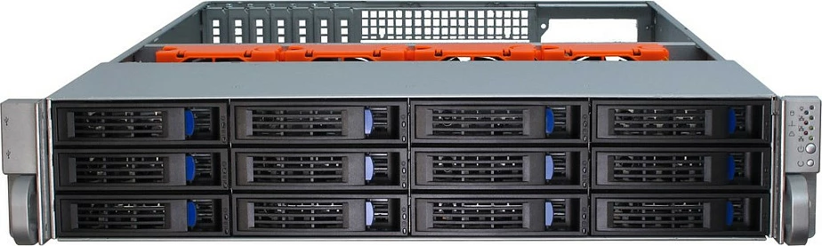Kasë serveri Inter-Tech IPC 2U-2412, Rack 2U, Hot-swap, 14x 2.5" + 1x 3.5", ATX/EATX, e zezë/argjendtë