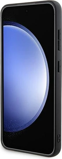 Mbështjellës DKNY Leather Checkered Mono Pattern MagSafe për Samsung Galaxy S24+, i zi