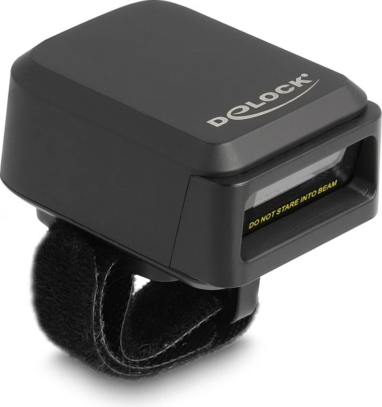 Skaner barkodi unazë DeLOCK, 1D/2D, Bluetooth 4.1/2.4GHz, USB-C, 1280x800, i zi