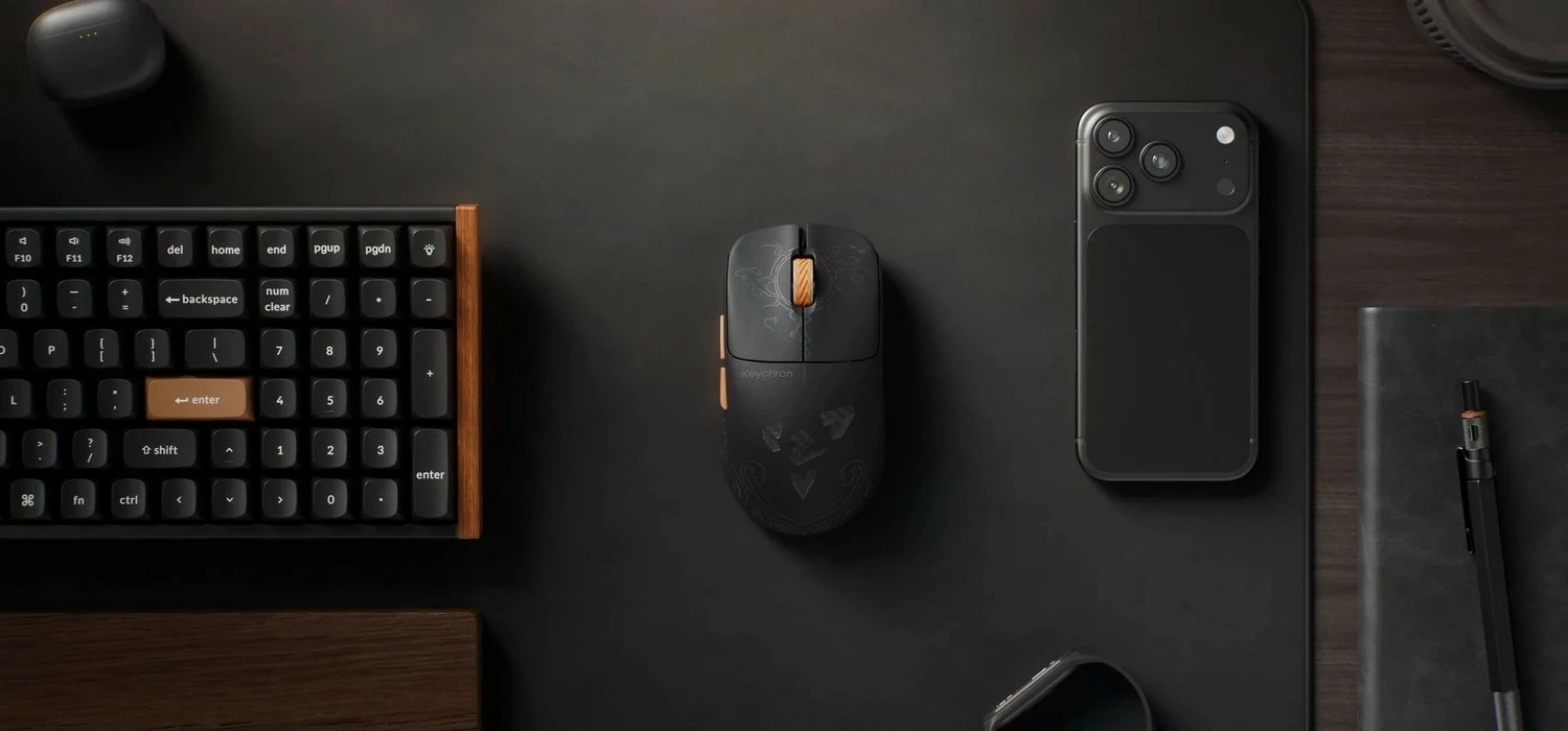 Maus Keychron G3-Z1 3950 8K, pa kabllo, 30000 DPI, karbon fiber, i zi