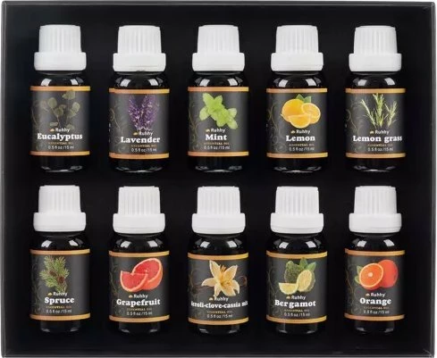 Set vajra esenciale për difuzor Ruhhy 21938, 10x15 ml, 10 aroma (paketë 10 copë)