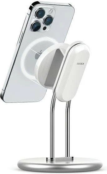 Stendë magnetike MagSafe për celular SODI SIM-300, alumin, argjend