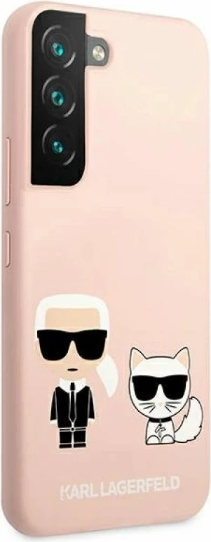 Hardcase Karl Lagerfeld KLHCS22MSSKCI për Samsung Galaxy S22+, rozë e çelët