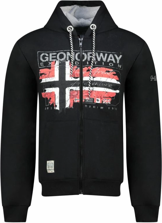 Duks me kapuç për meshkuj Geographical Norway, i zi