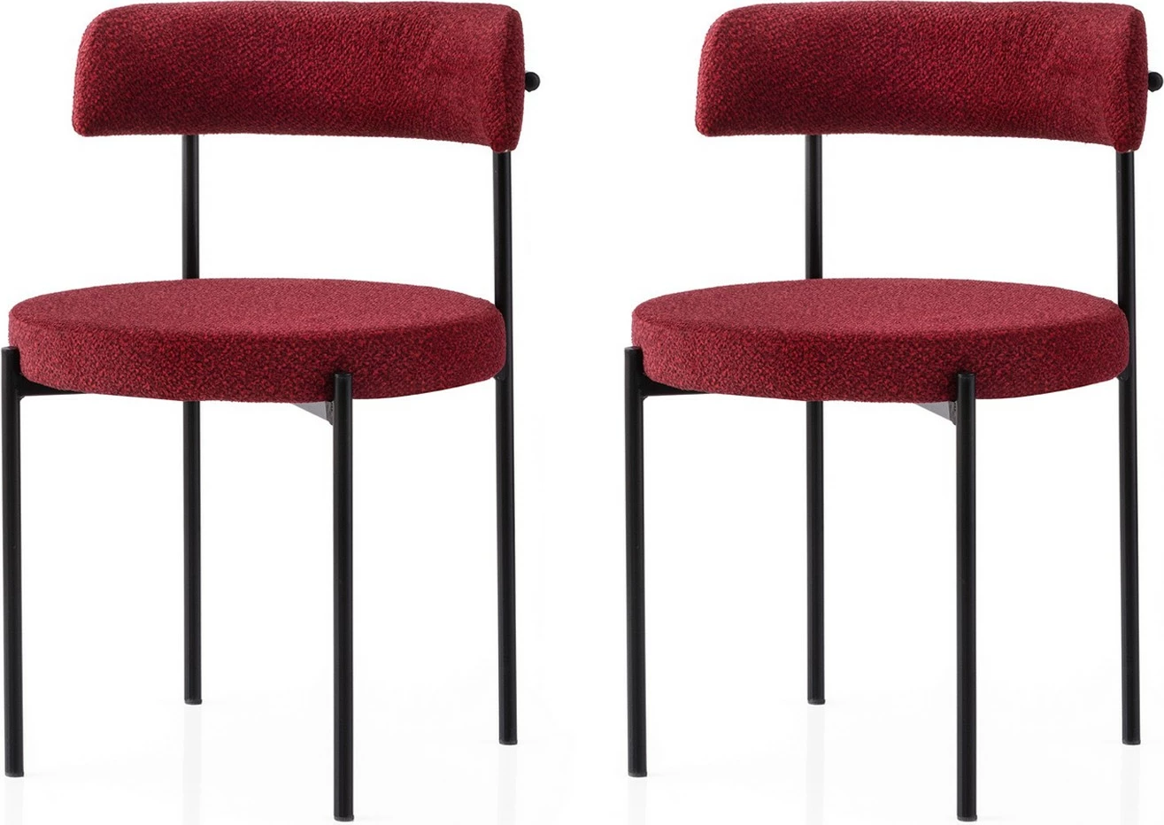Set karrigesh (2 copë), Hanah Home, Gını - 4009 V2, e zezë dhe e kuqe
