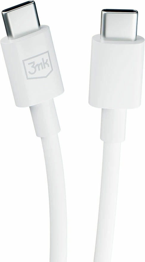Kabllo USB-C në USB-C 3mk Hyper Cable, 1.2m, 100W, Bardhë