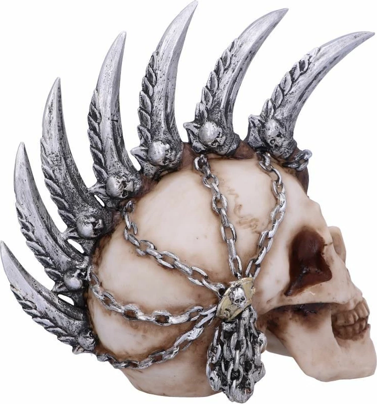 Figurinë Nemesis Now Chain Blade, rrëshirë e pikturuar me dorë, bezhë/argjend