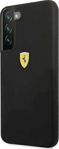 Mbështjellës Ferrari FESSIHCS22MBK On Track Silicone për Galaxy S22+ S906, silikon, i zi