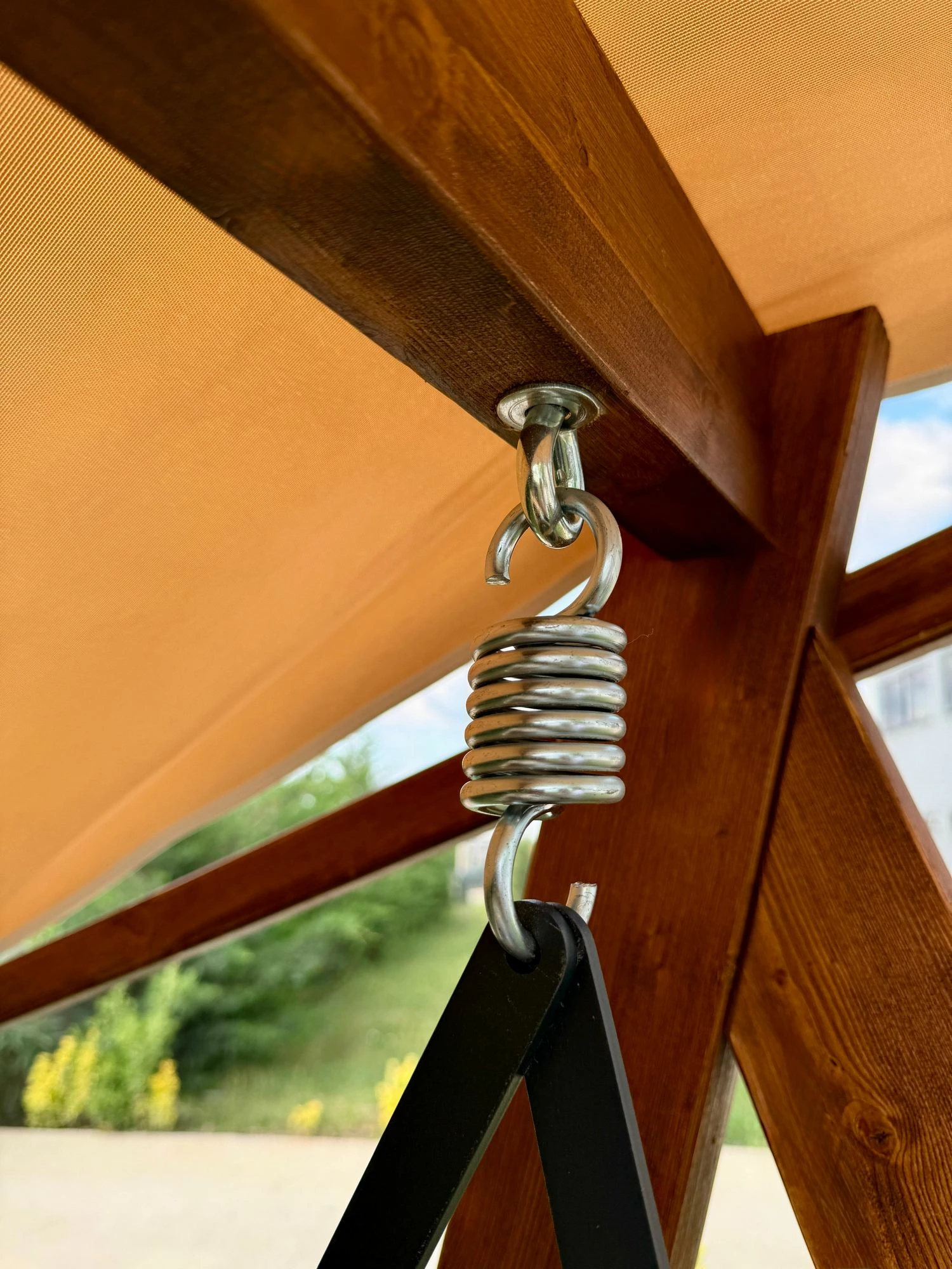 Karrige lëkundëse treshe për kopsht, ngjyrë deve, Skye Decor, Riva 2100