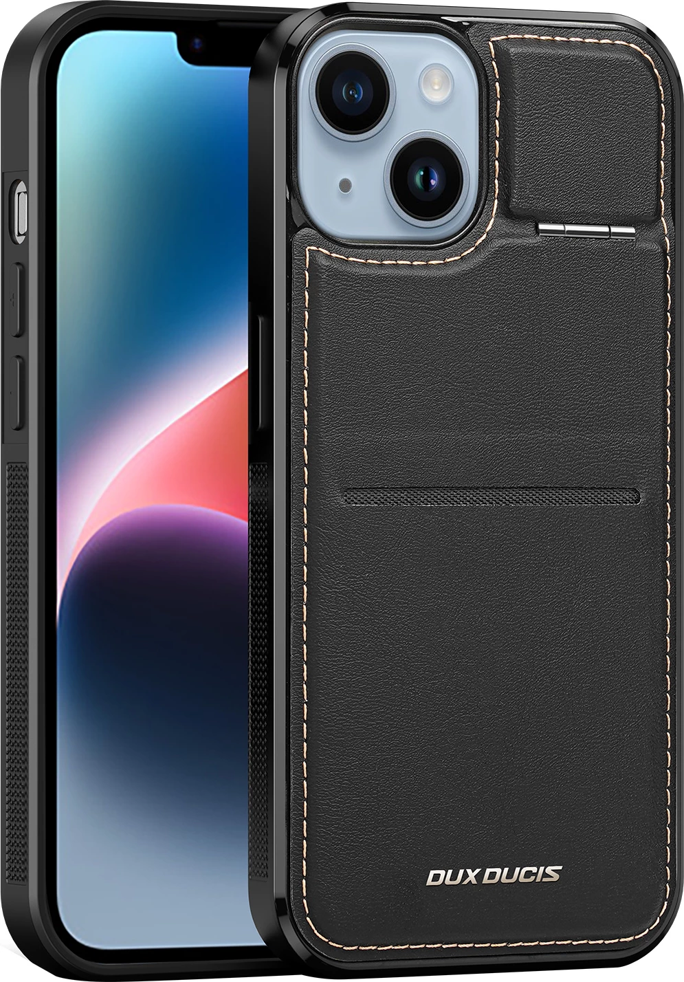 Mbështjellës Dux Ducis Rafi Mag për iPhone 14 Plus, me MagSafe, RFID Blocker, e zezë