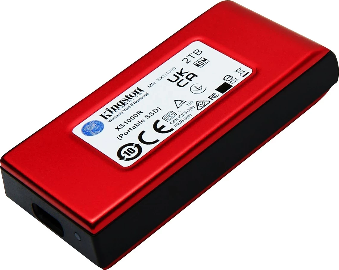 Disk i jashtëm SSD Kingston 2TB XS1000, USB 3.2 Gen 2, Kuq