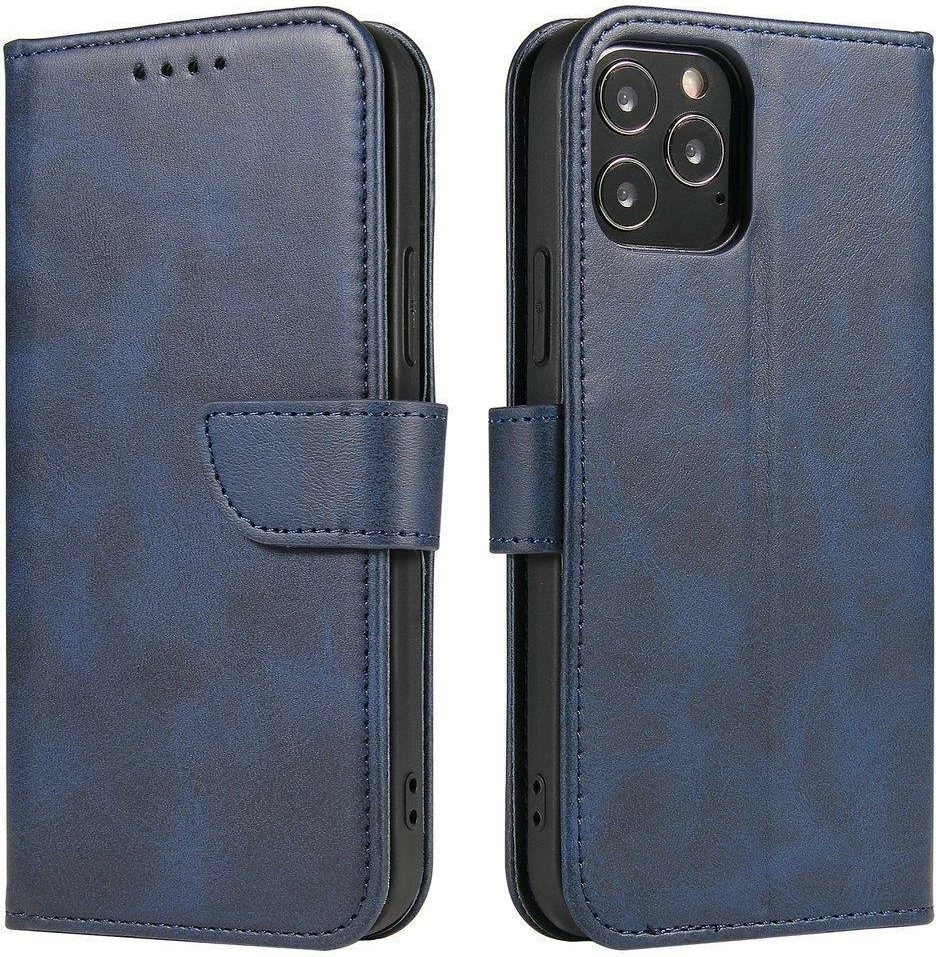 Mbështjellës Hurtel Magnet Case me kapak dhe mbajtëse, për Samsung Galaxy A03s, Kaltër