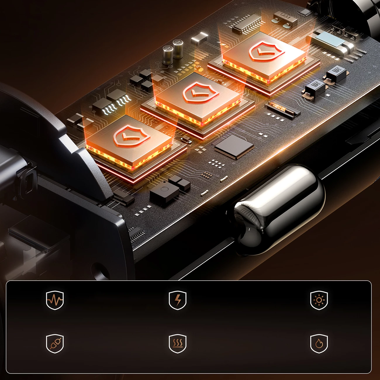 Karikues veture Joyroom JR-CCN16 15W, 2 porta USB-A & USB-C, 12-24V, pa kabllo, zi