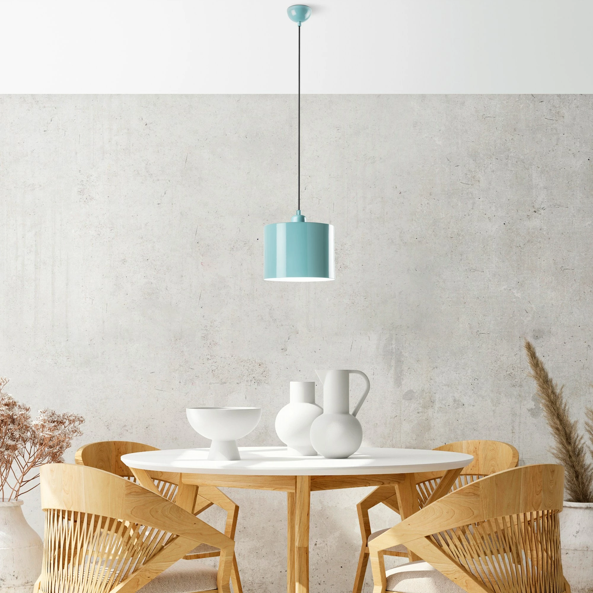 Llambë tavani Opviq, ngjyrë turquoise, Duz