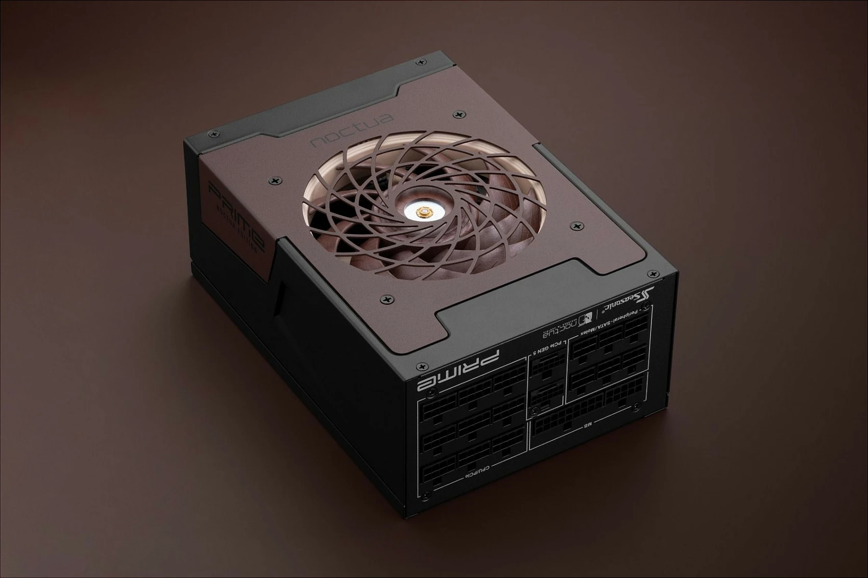 Furnizues rryme (PSU) Seasonic Prime TX-1600 Noctua Edition, 1600W, 80+ Titanium, Fully-Modular, ATX 3.1, kafe/zi