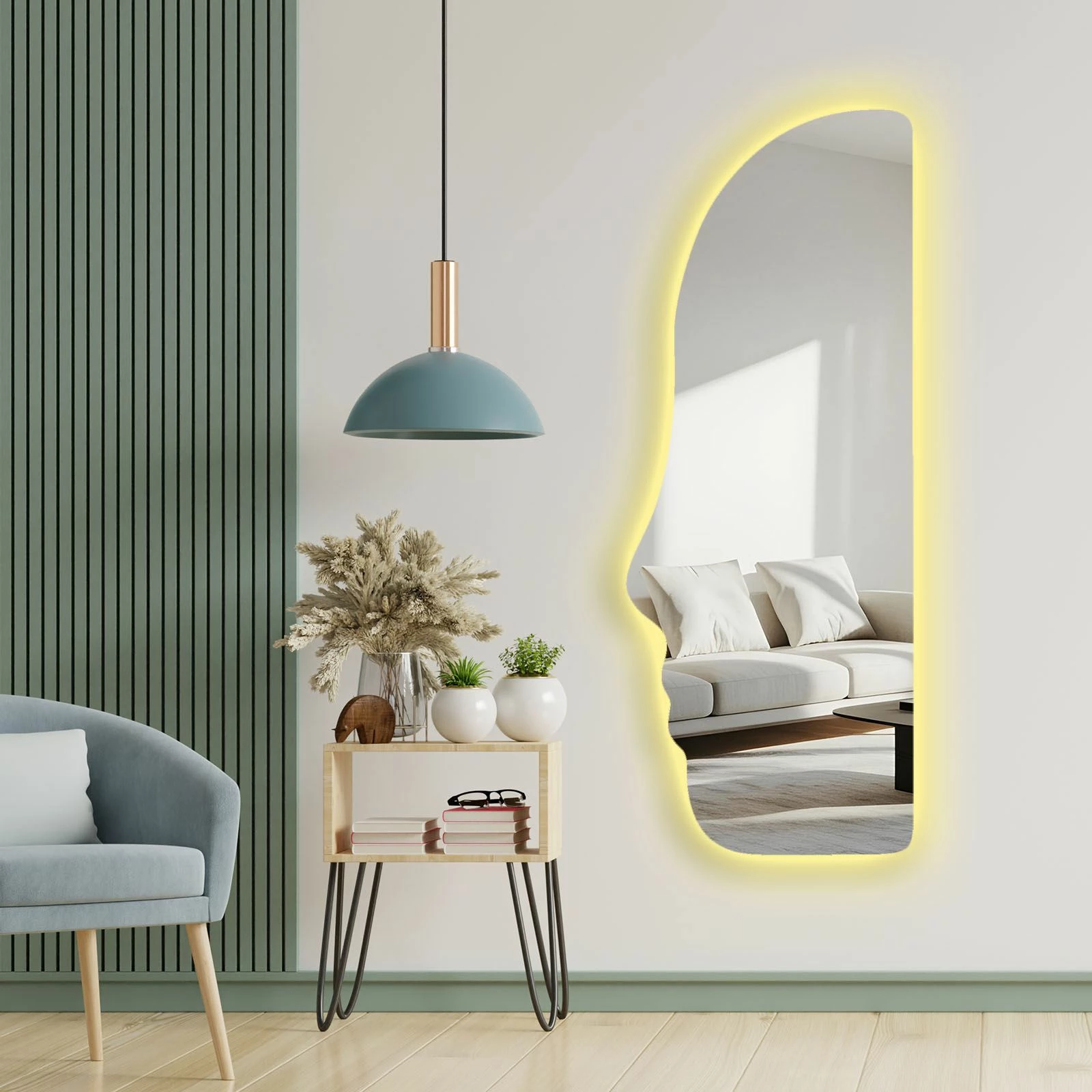 Pasqyrë me ndriçim LED, Skye Decor, 52135Ledayna-008