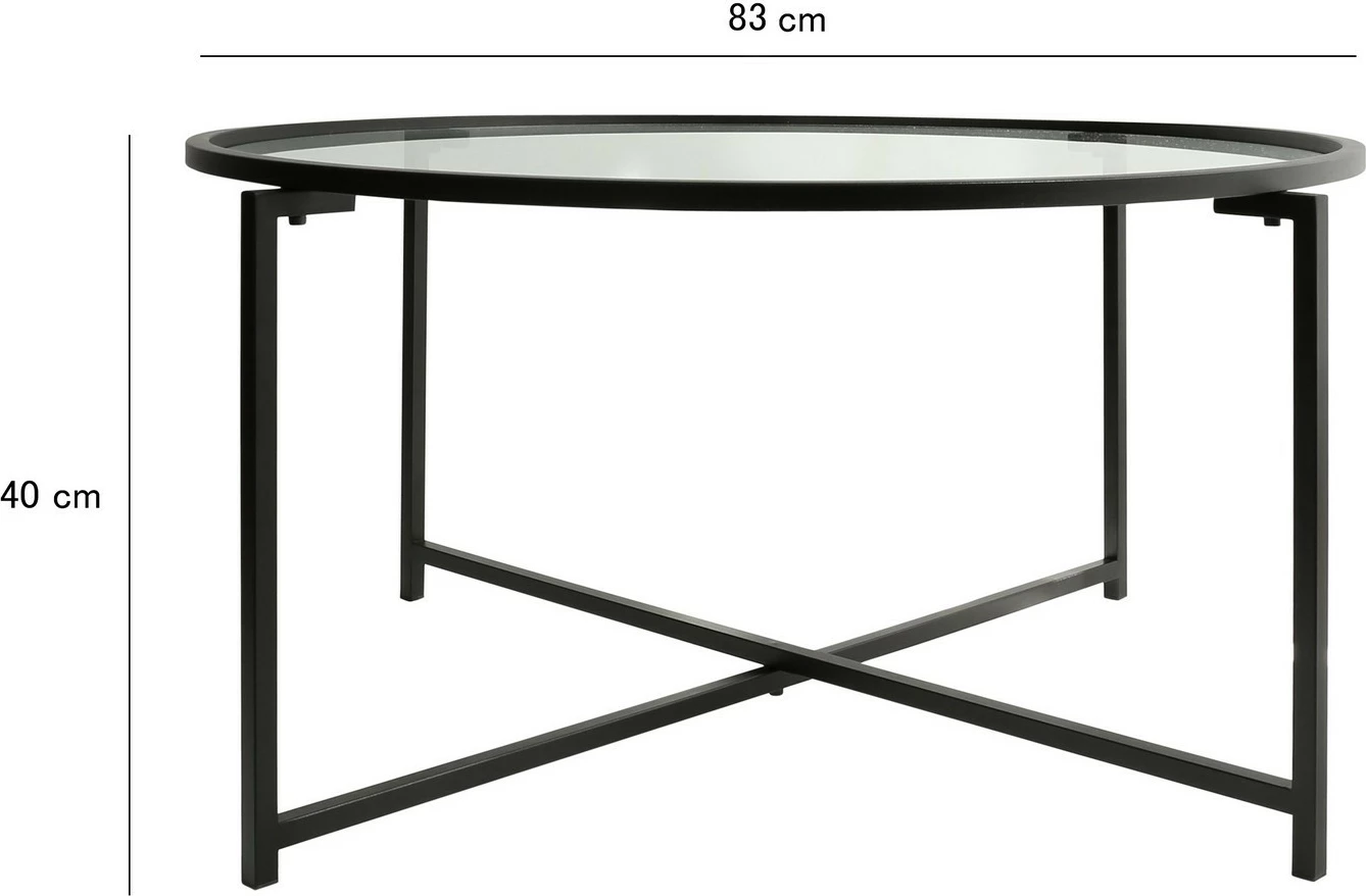 Tavolinë kafeje Hanah Home, Sun S403, e zezë mat