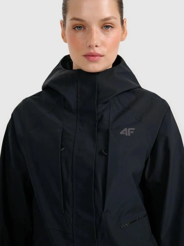 Jakne trekking për femra 4f, e zezë
