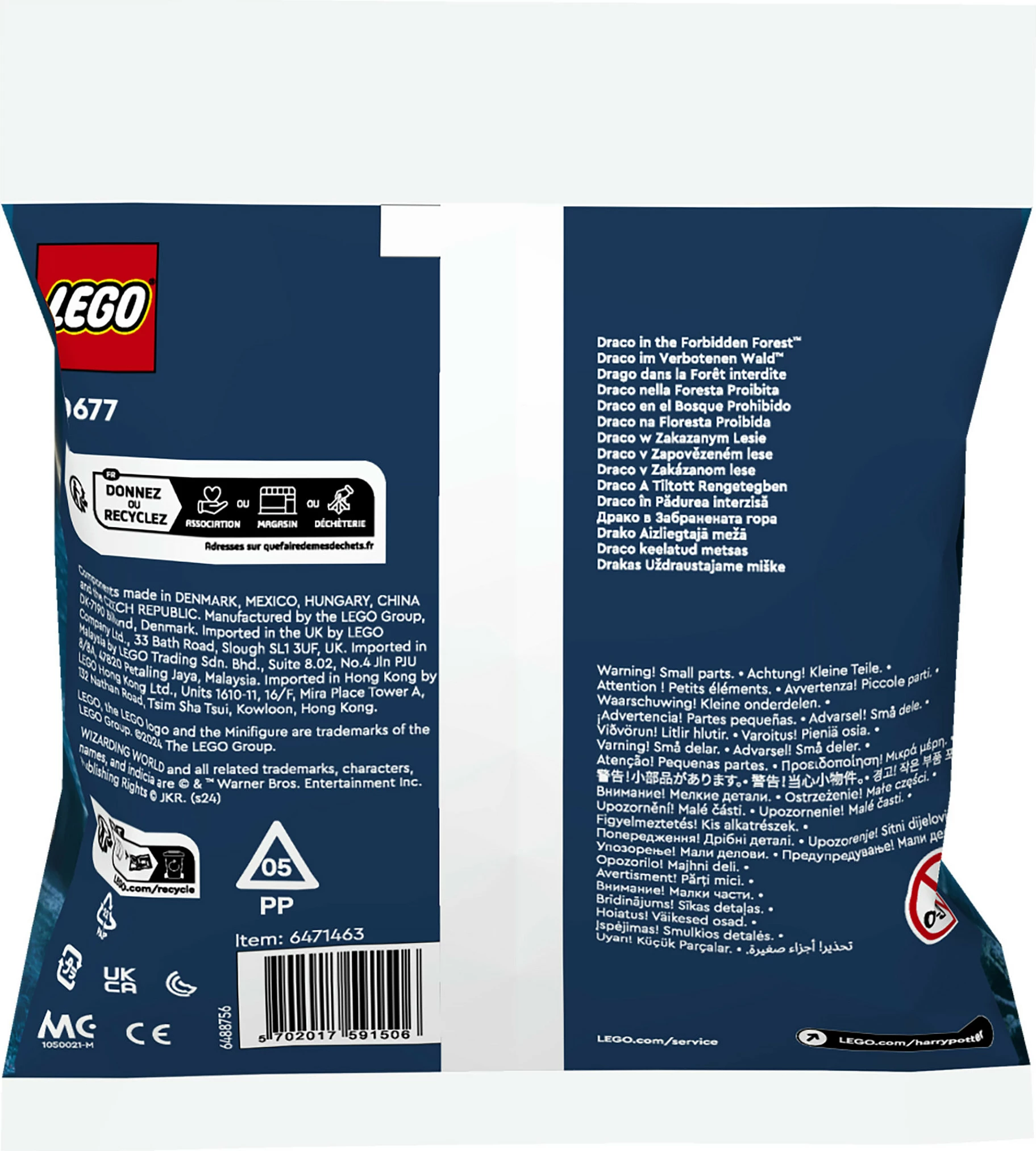 Set ndërtimi LEGO Harry Potter 30677 Draco në Pyllin e Ndaluar, 33 pjesë, multikolor