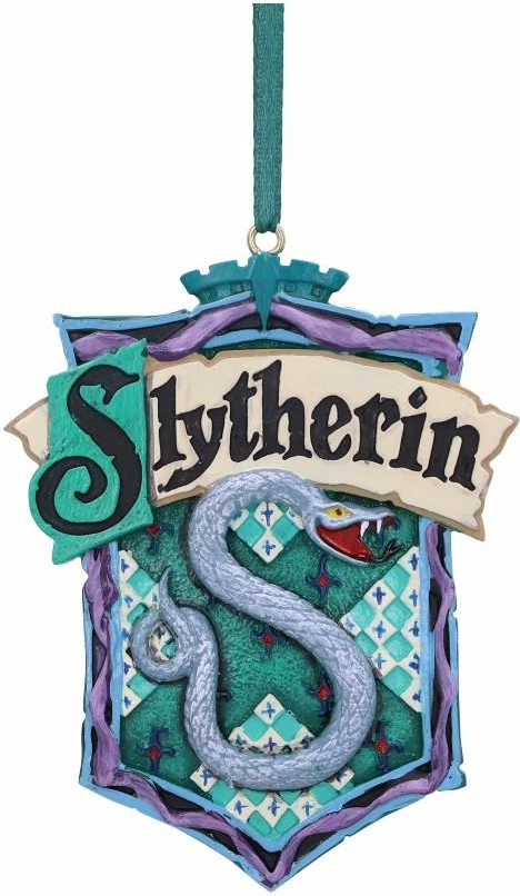 Ornament varës NEMESIS NOW Harry Potter Slytherin Crest, resin, i pikturuar me dorë, jeshile