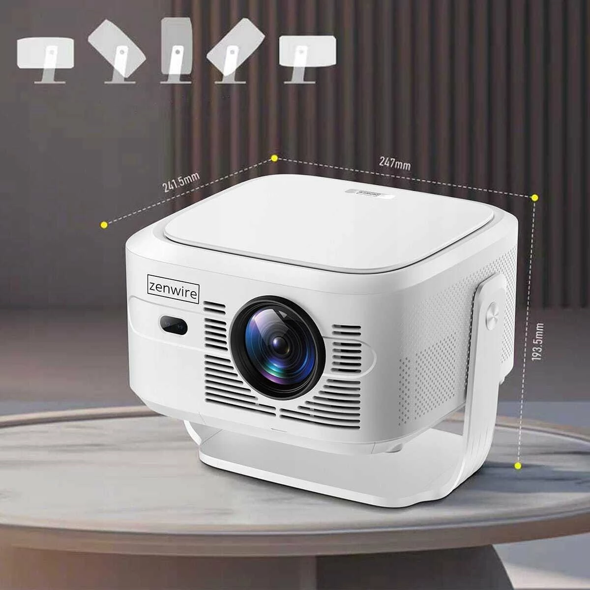Projektor Zenwire PrimeView IMC460 Pro Full HD Android 14 950 ANSI WiFi 6 Bluetooth 5.4 2GB/16GB i bardhë