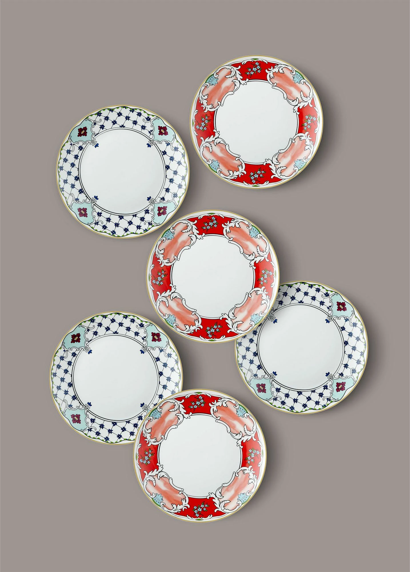 Set pjatash për ëmbëlsira (6 copë), Hermia, DNR0057