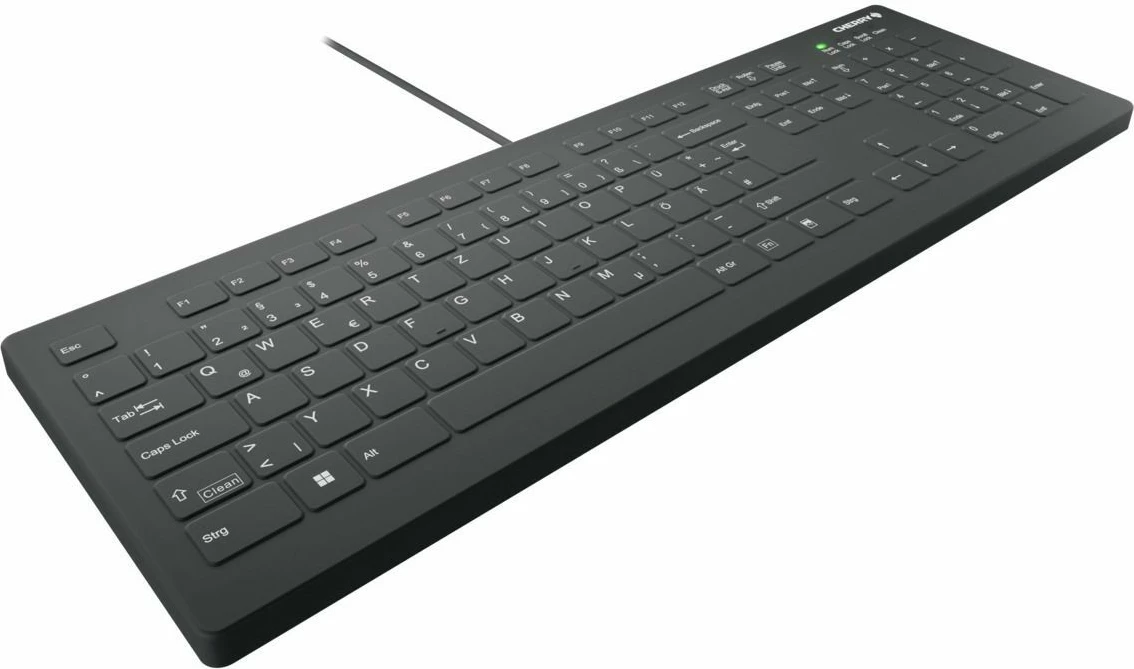 Tastierë mjekësore Cherry AK-C8112, Full-size, Wired, USB, IP68, e zezë, e bardhë