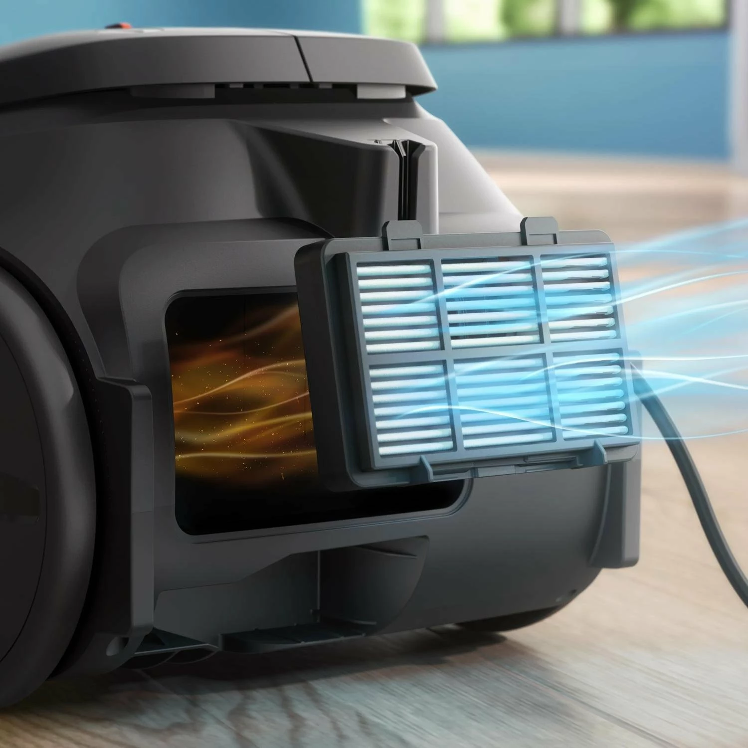 Fshesë me korrent Philips XD2152/12 850W 3L HEPA e zezë/gri, 2 qese