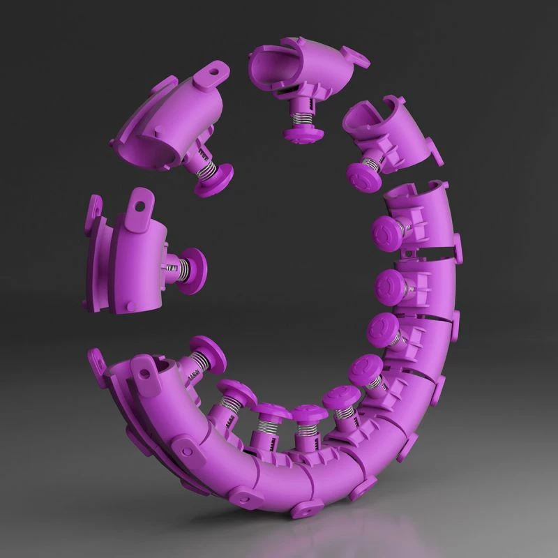 Set hula hop me peshë HMS HHW12, rrip BR163 plus size, të zeza