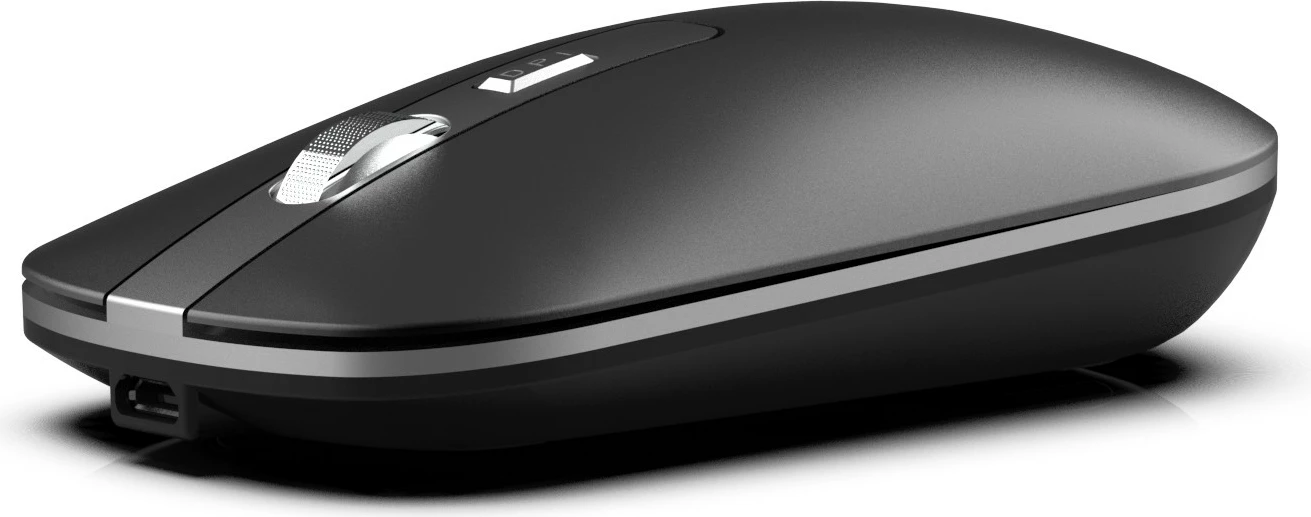 Maus Inca IWM-531RA wireless & Bluetooth, 4D butona, bateri rikarikueshme, ngjyrë metalike