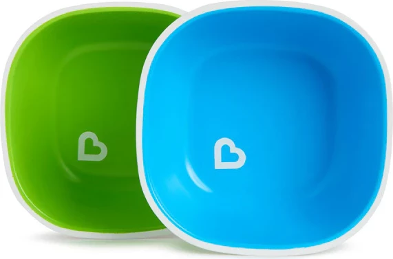 Set tasa ushqimi për fëmijë Splash Toddler Bowls, kaltër/gjelbër
