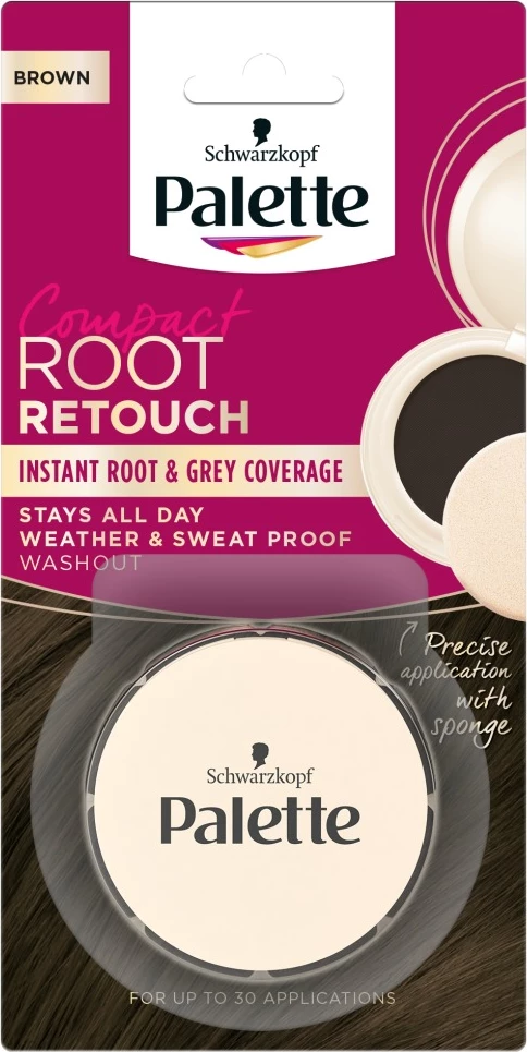 Pluhur për rrënjë Palette Compact Root Retouch për femra kafe 3g